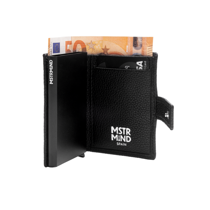 Black Smart Wallet with Strap