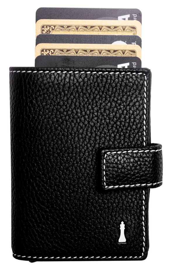 Black Smart Wallet with Strap