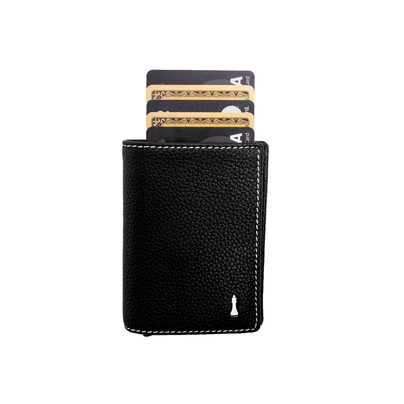 Black Smart Wallet - WHITE INTERIOR