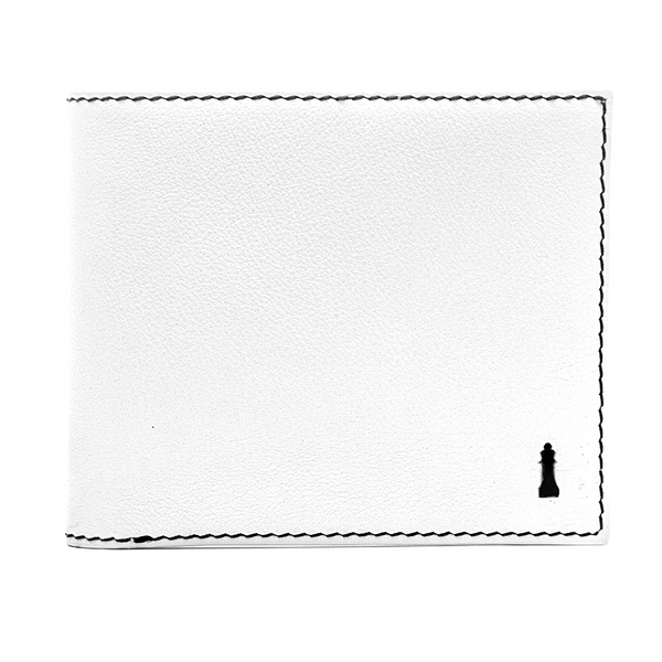 White smooth wallet - BLACK INTERIOR